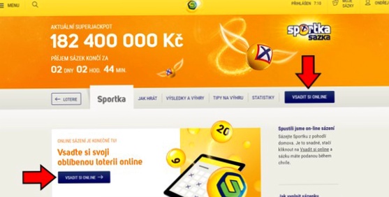 Sportka sazka alternativa registrace